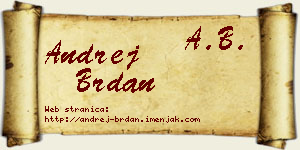 Andrej Brdan vizit kartica
